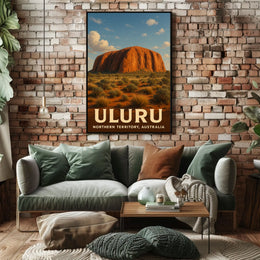Uluru Wanderlust Desert Sunset Poster