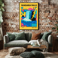 Niagara Falls New York Modern Abstract Poster