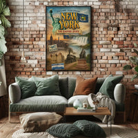 New York City Nostalgic Charm Poster Vintage Wall Art