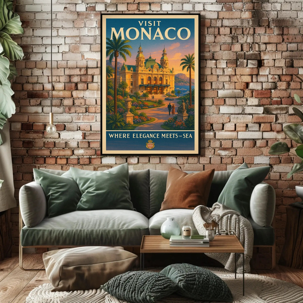 Visit Monaco Where Elegance Meets the Sea Poster