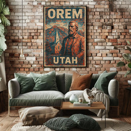 Orem Utah Heritage Vintage Collector Poster