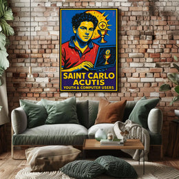 Saint Carlo Acutis Youth Computer Users Poster
