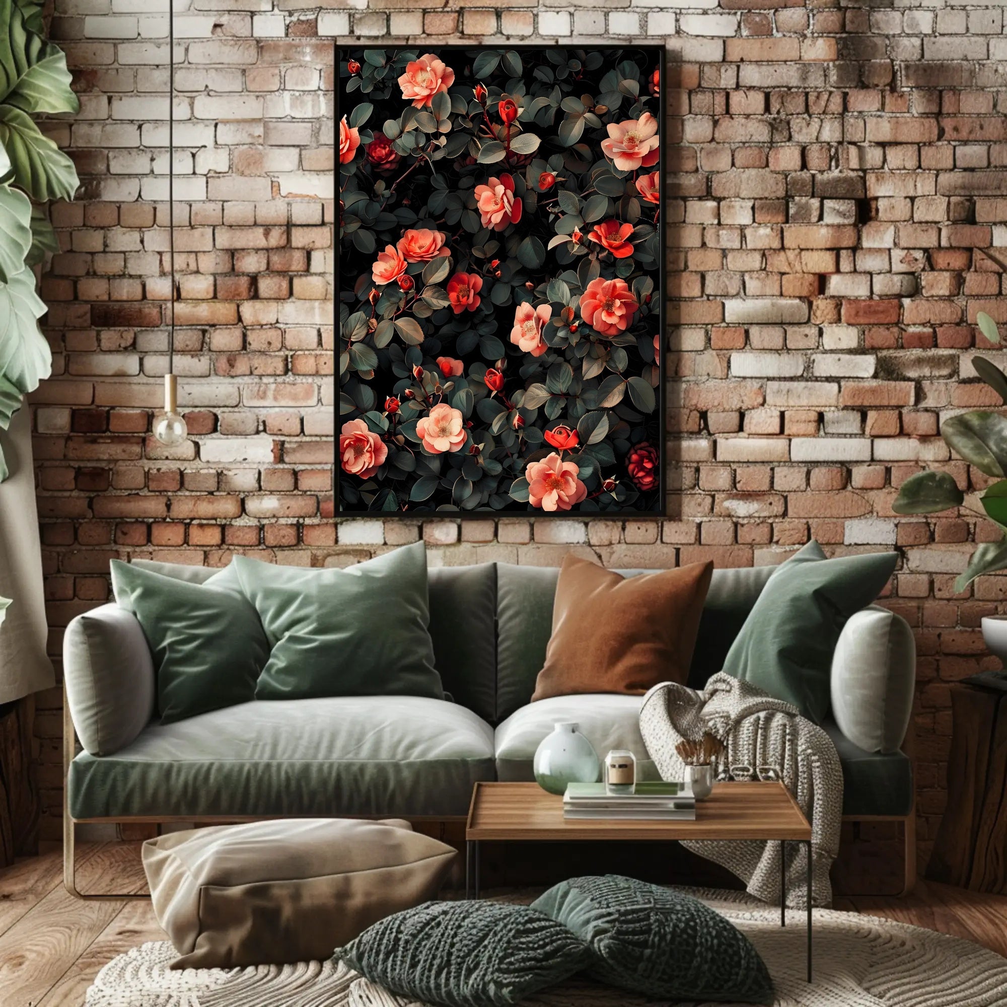 Floral Elegance: Romantic Roses Botanical Artistic Poster