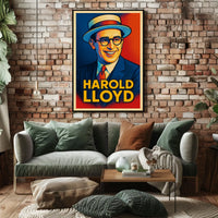 Harold Lloyd Iconic Comedian Poster