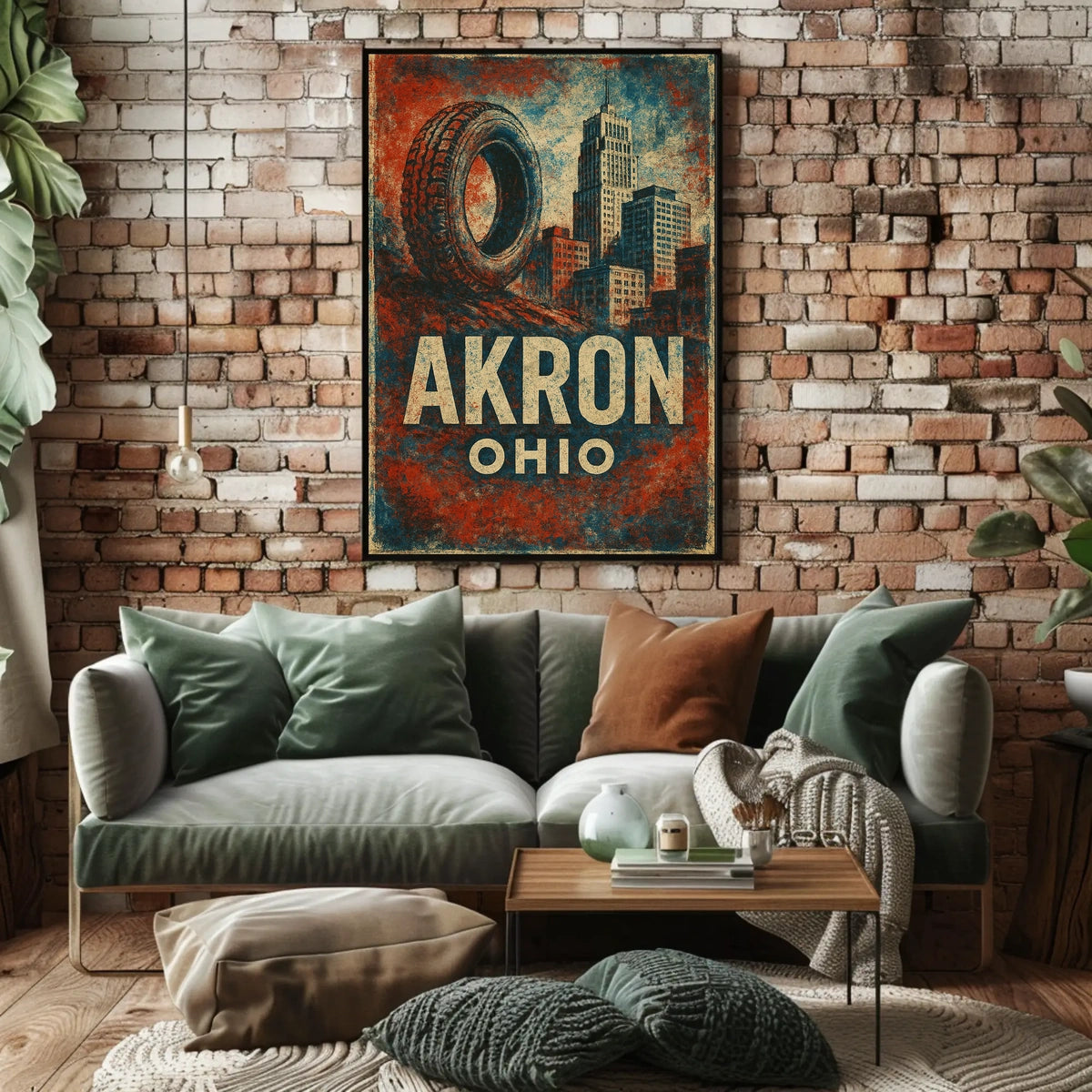 Akron Rubber City Urban Realism Poster