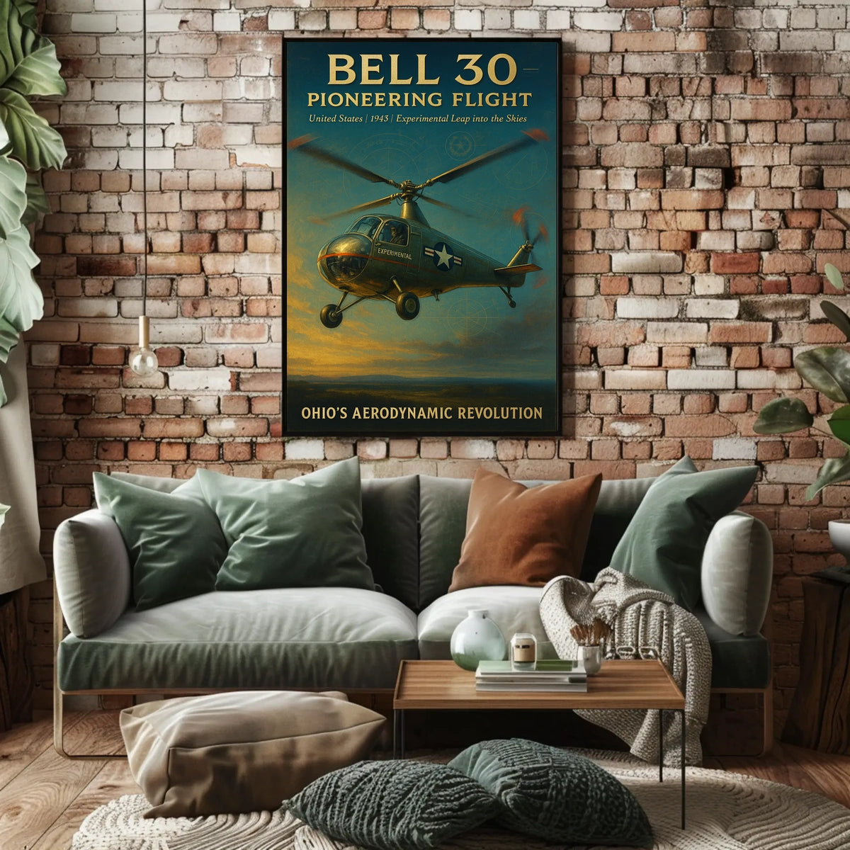 Bell 30 Pioneering Flight Poster
