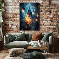 Shattered Light Abstract Geometric Art Poster