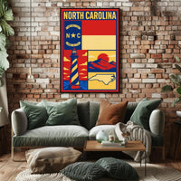 North Carolina Heritage Poster PosterGoat