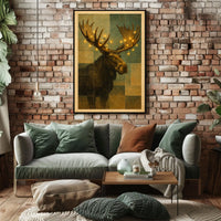 Illuminated Moose Poster