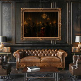 Enchanted Masquerade Moonlit Skyline Dreamlike Panorama Surreal Cityscape Poster