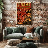 The Flame Comic Book Cover Retro Pop Culture Poster