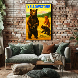 Yellowstone Bears Poster PosterGoat