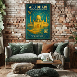 Abu Dhabi A Tapestry Of Tradition And Poster