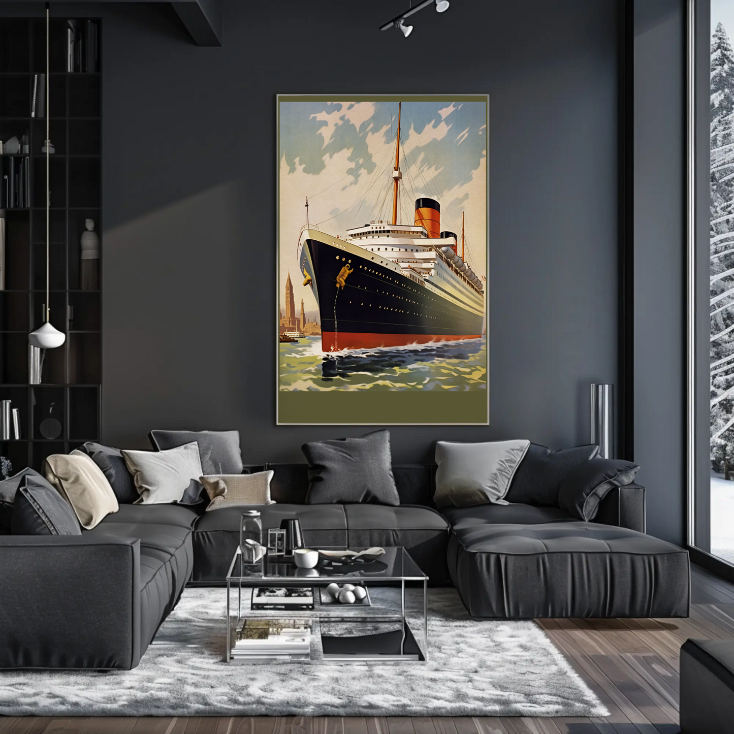Ocean Liner Venice Skyline Maritime Poster Travel Poster