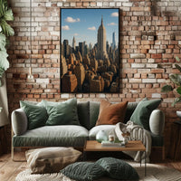 New York City Skyline Photorealistic Poster Art
