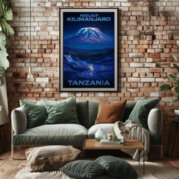 Mount Kilimanjaro Travel Surrealism Poster