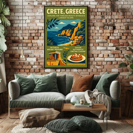 Crete's Timeless Beauty: Vintage Travel Poster