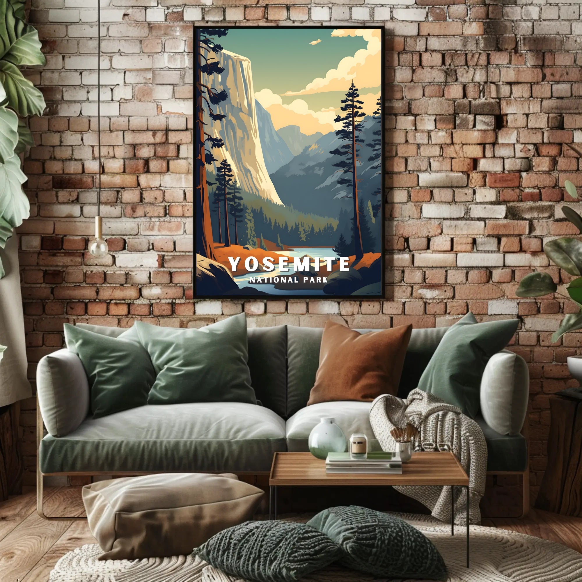 Yosemite Vintage Travel Poster Wall Art Print
