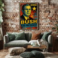 George W. Bush 43rd President of the United States Graffiti Pop Art Poster