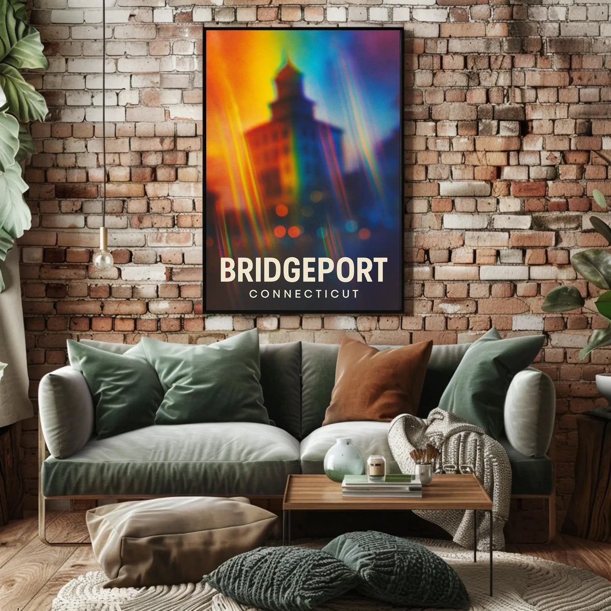 Bridgeport Vibes Minimalist Cityscape Poster