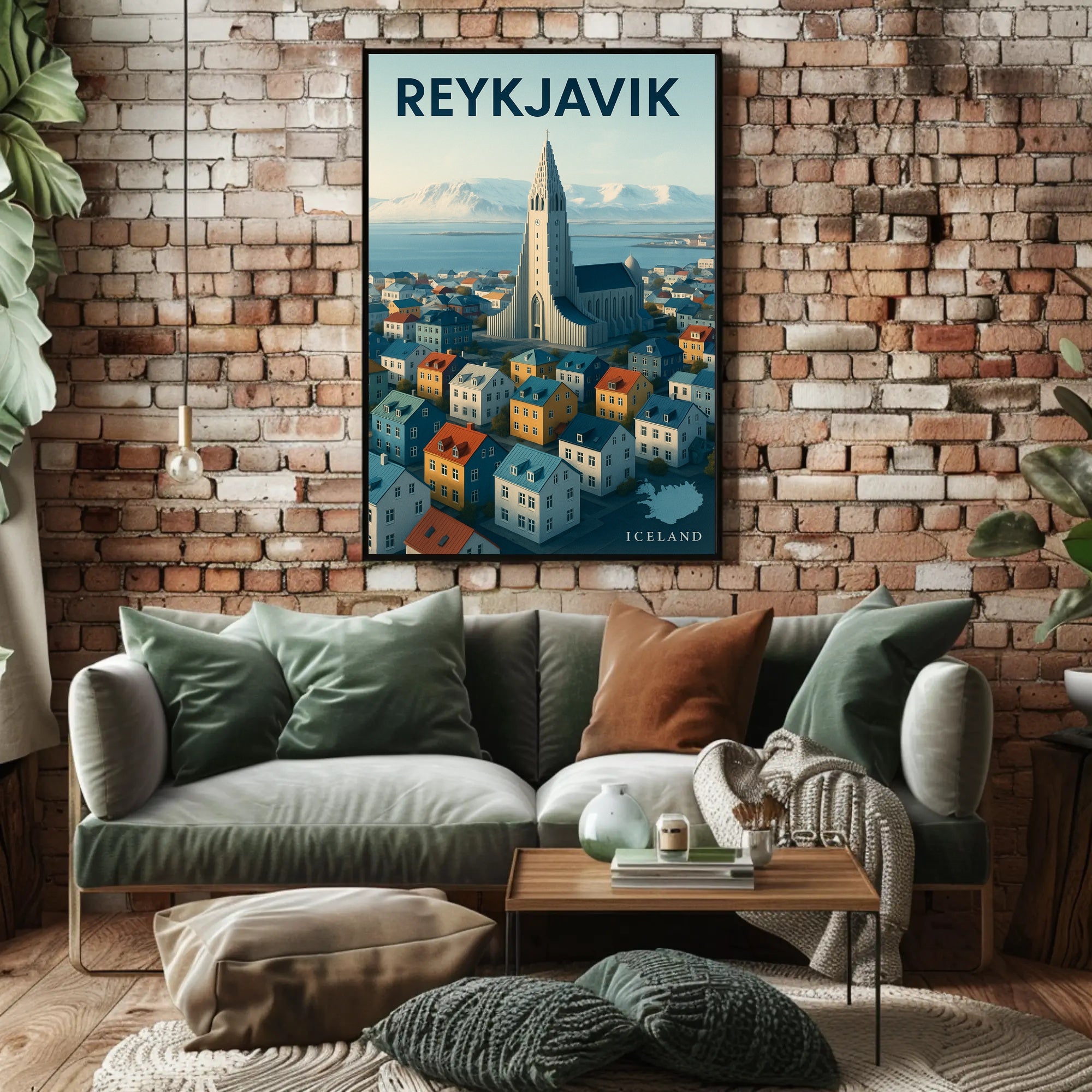 Reykjavik Cityscape Adventure Travel Poster PosterGoat