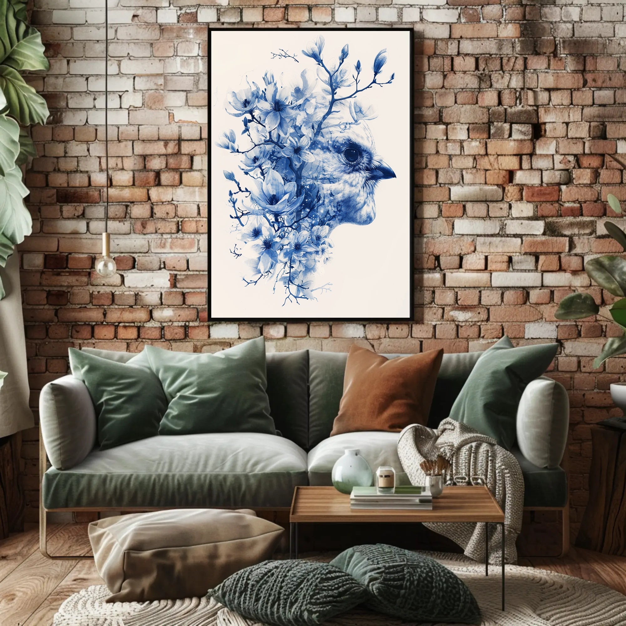 Blossoming Bird Art Print Poster for Home Decor and Wall Art PosterGoat