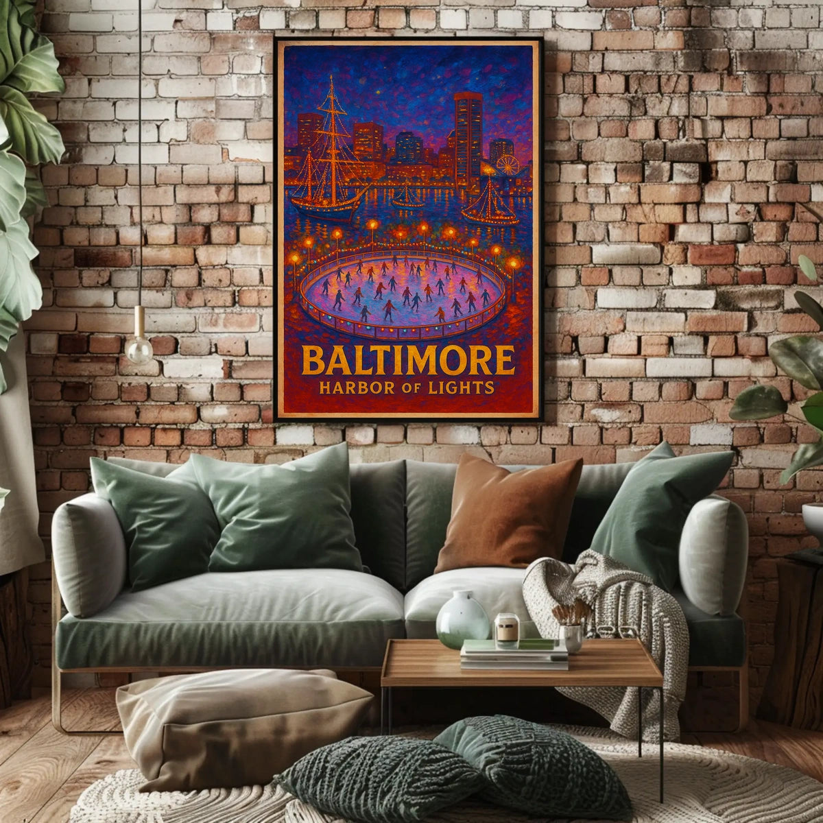 Baltimore Harbor Of Lights Poster