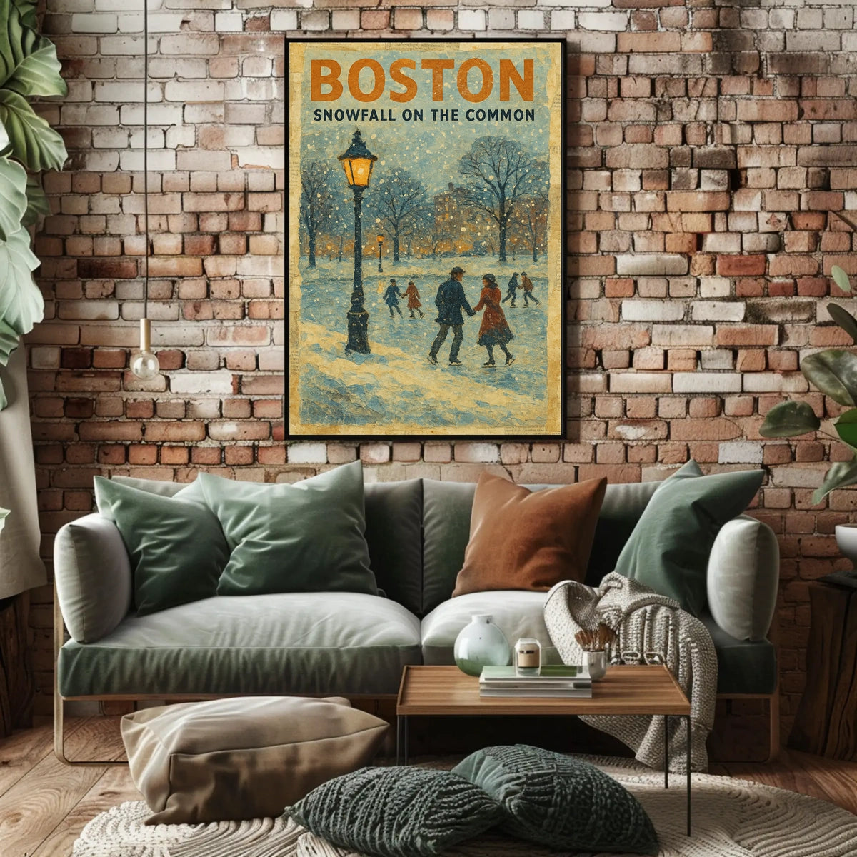 Boston Snowfall On The Common Poster