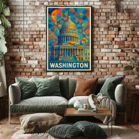 Washington Capitol Art Poster