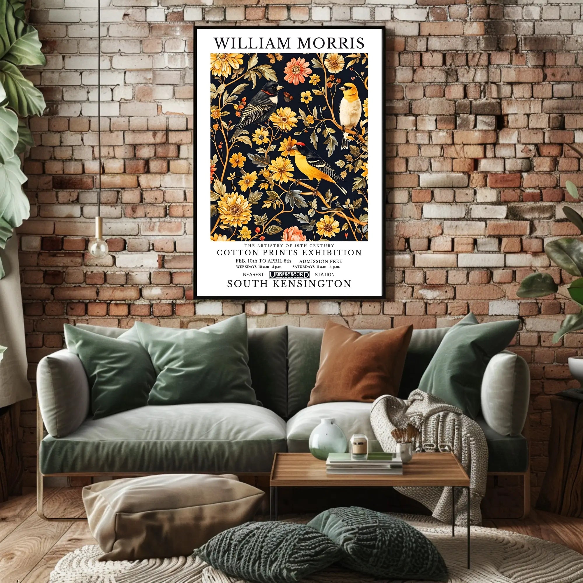 Cotton Prints Exhibition William Morris Artistic Poster