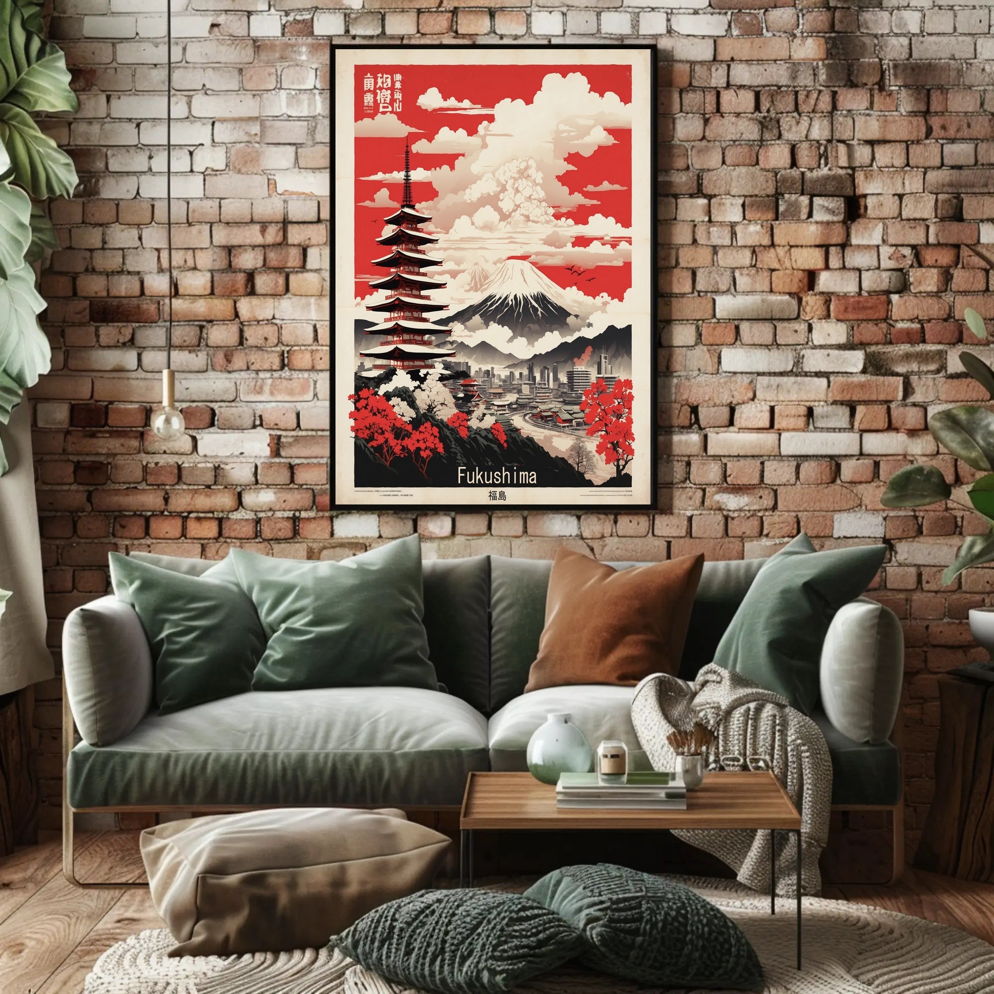Fukushima Modern Tradition Blend Travel Poster
