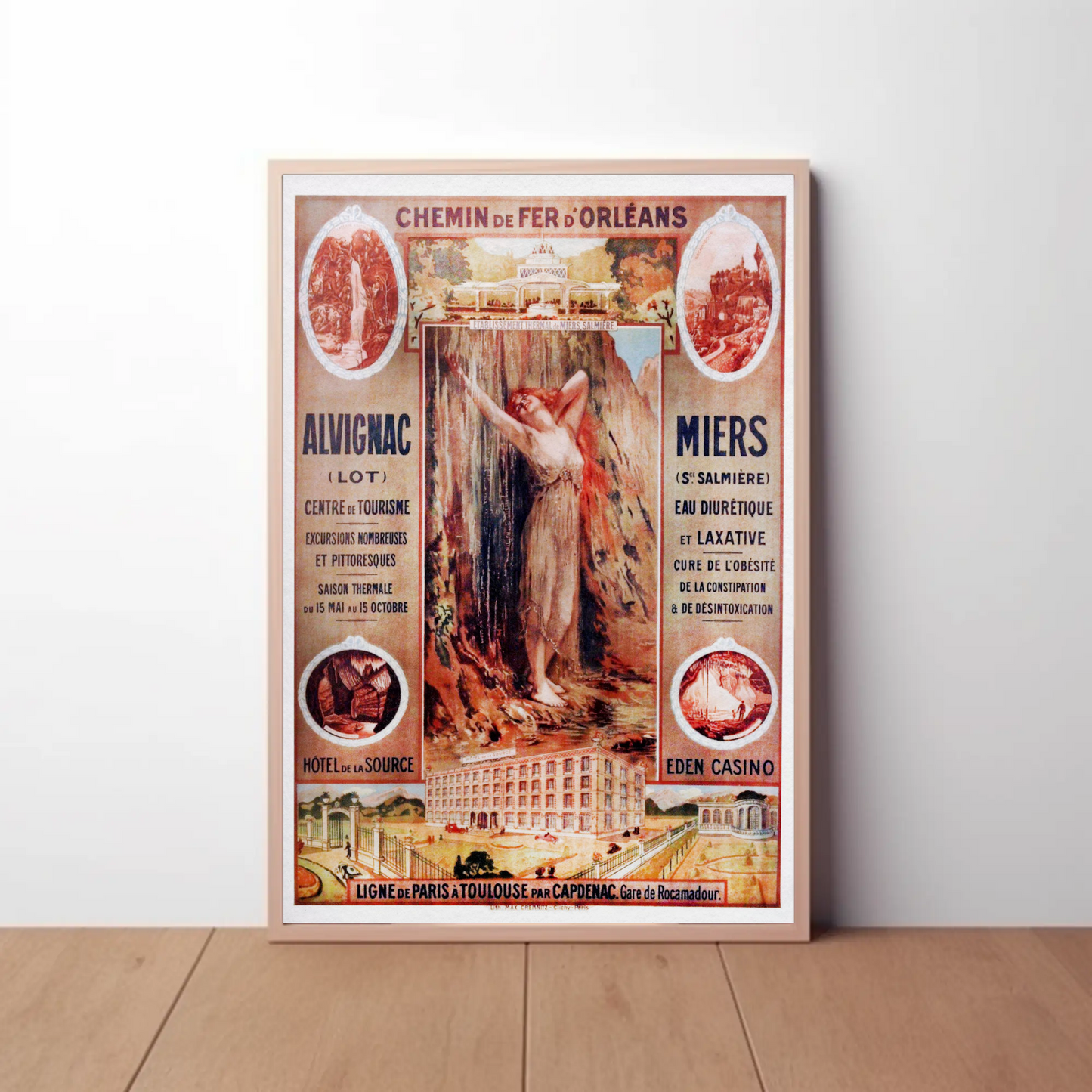 Paris Ault Onival Seaside Vintage Travel Poster