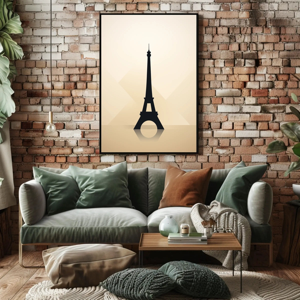 Eiffel Tower Silhouette Minimalist Paris Travel Art Poster
