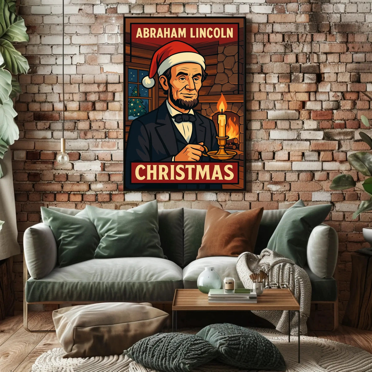 Abraham Lincoln Christmas Poster
