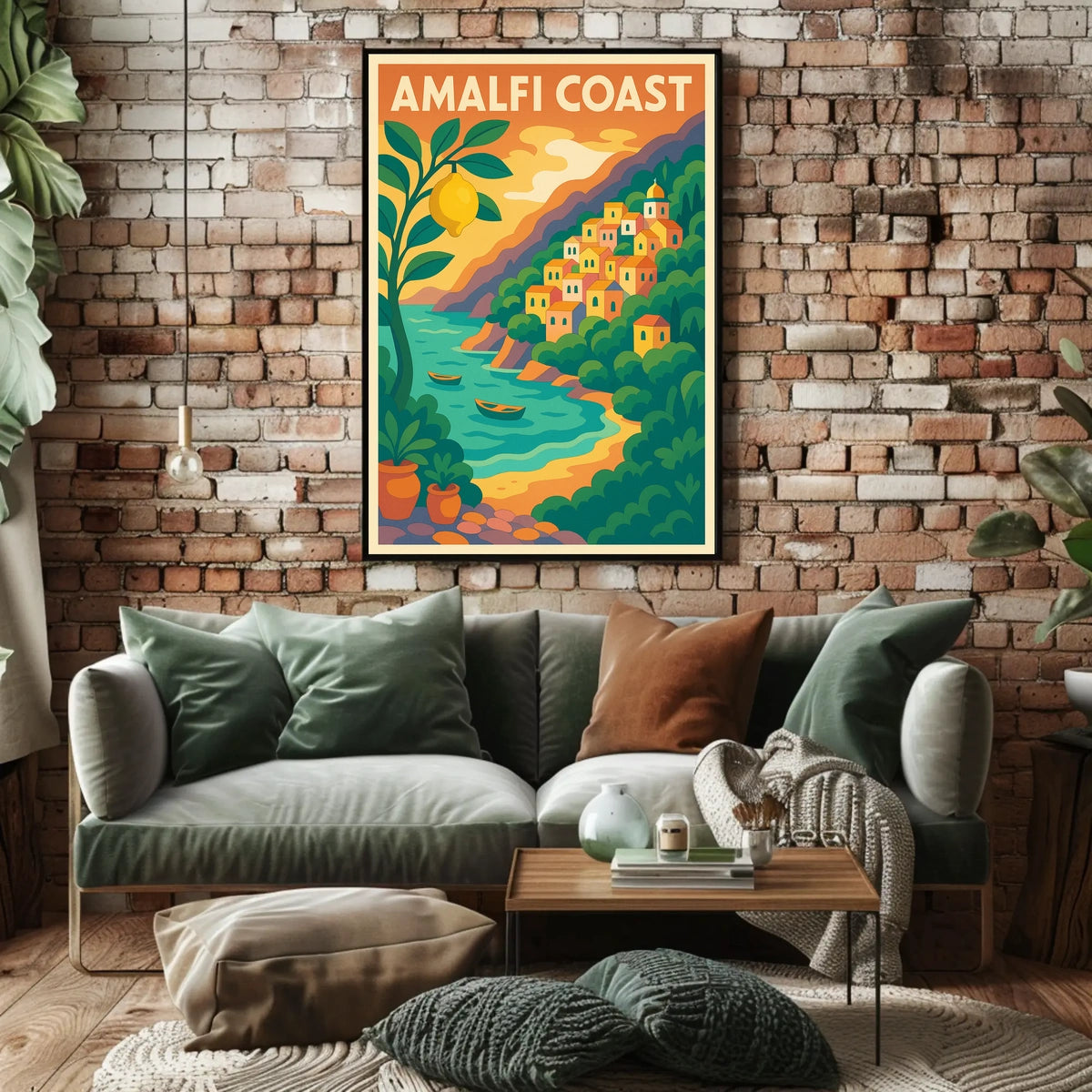 Amalfi Coast Dreamscape Poster For Coastal Decor Lovers