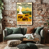 Explore Yellowstone Poster PosterGoat