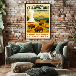 Explore Yellowstone Poster PosterGoat
