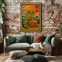 Frog Ramen Delight Poster
