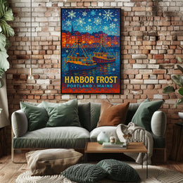 Harbor Frost in Portland, Maine Poster