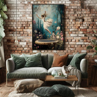 Enchanted Leap Poster Vintage Ballerina Wall Art