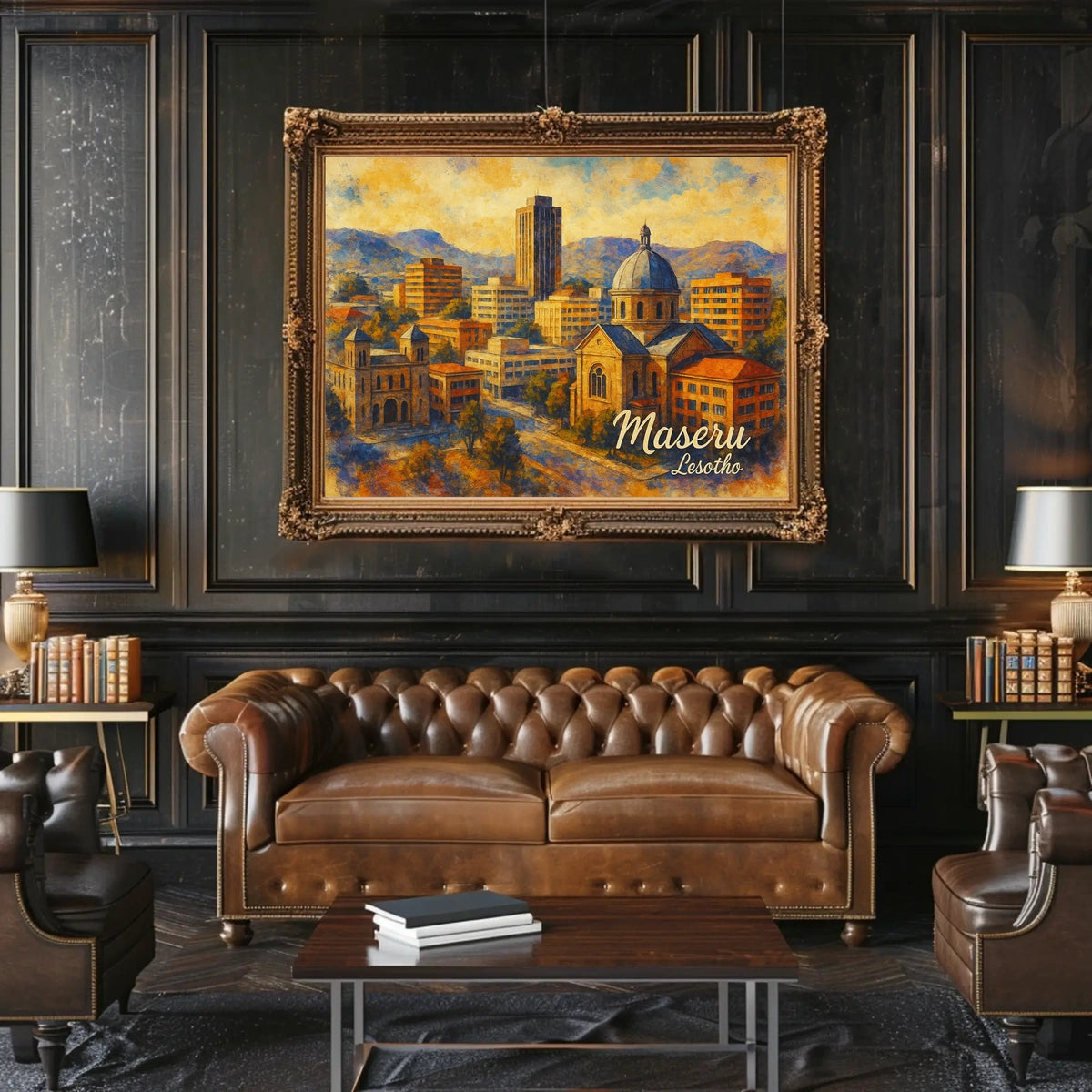 Maseru, Lesotho Cityscape Art Poster