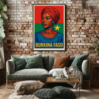 Burkina Faso Cultural Portrait Poster