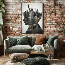 New York City A Symbolic Collage Poster