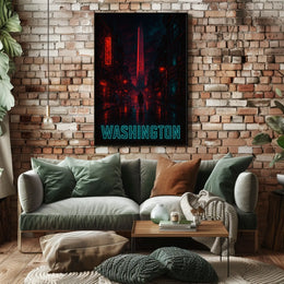 Washington at Night Poster