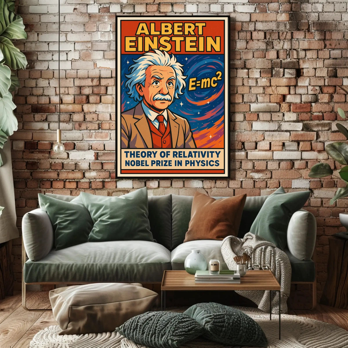 Albert Einstein Relativity Theory Vintage Educational Scientific Print Wall Art Scholarly Poster