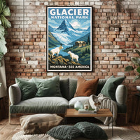 Glacier National Park See America Poster PosterGoat