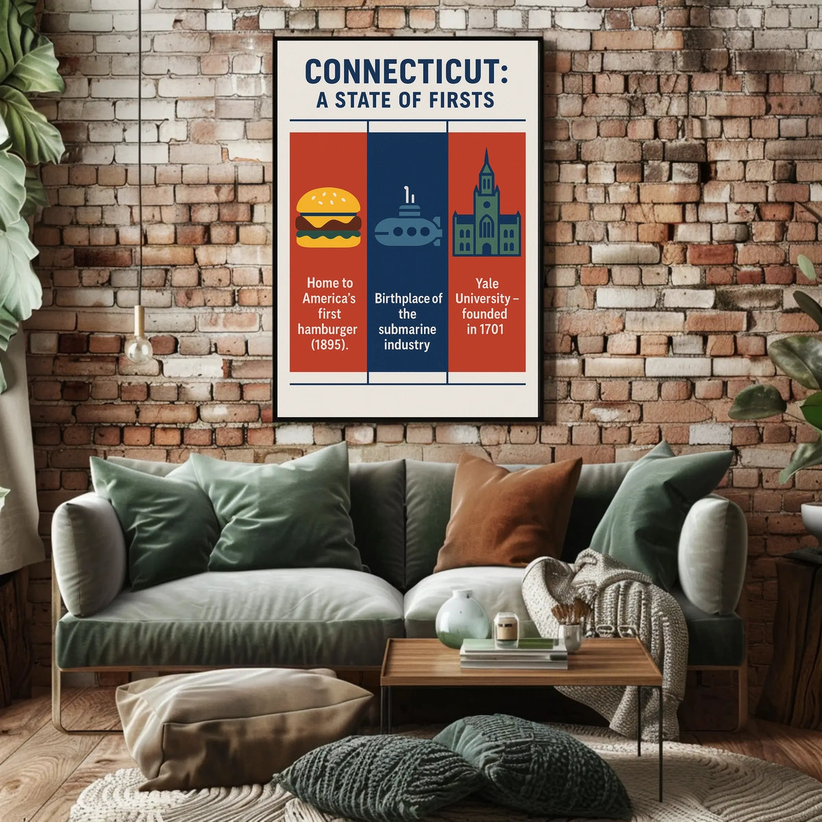 Connecticut A State Of Firsts Poster