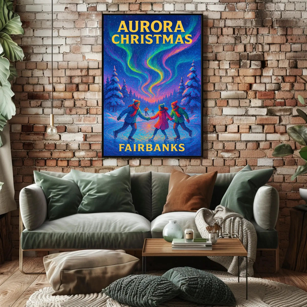 Aurora Christmas In Fairbanks Poster