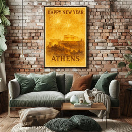 New Year Celebration in Athens Poster