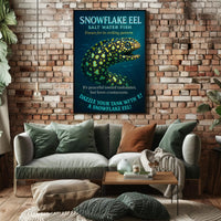 Snowflake Eel Poster Marine Art Print For Aquarium